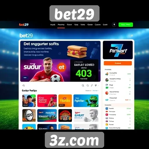 Avaliação da interface do usuário do site bet29